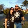 Nikki from Downtune Despondency and Ken from the group Cryptic Scorn, Australia 2011, Thanks guys